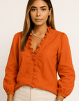 Lauren V-Neck Blouse