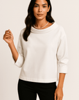 Liora Solid Long Sleeve High Neck Top