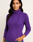 Mila Cable Knit Turtleneck