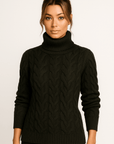 Mila Cable Knit Turtleneck