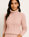 Mila Cable Knit Turtleneck