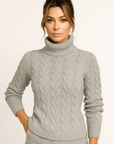 Mila Cable Knit Turtleneck