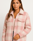 Suburbia Plaid Faux Fur Trench Coat