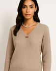 Vessa Honeyline Ribbed Knit Top