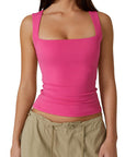 Square Neck Double-Layer Tank