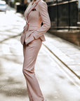 Renée Pearl-Trim Tweed Blazer & Pants Set