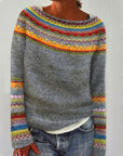 Danique Nordic Knit Crewneck Sweater