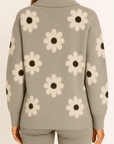 Arden Floral Zip Neck Sweater
