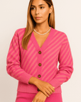 Elia Striped Knit Cardigan