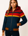 Nora Colorblock Puffer Bomber Jacket