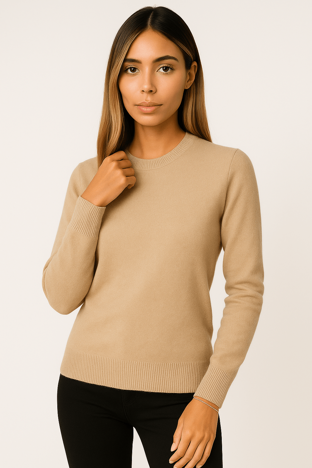 Elise Cashmere Crew Neck Sweater