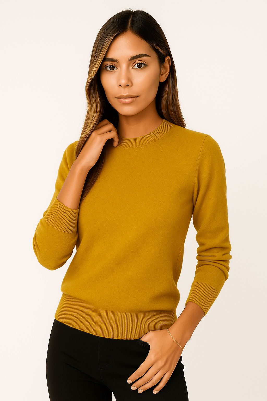 Elise Cashmere Crew Neck Sweater