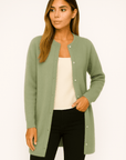 Alina Minimalist Knit Button Jacket