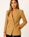 Delaney Tailored Gold Button Blazer