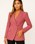 Delaney Tailored Gold Button Blazer