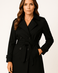 Aurelle Double-Breasted Trench Coat