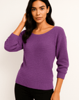 Camille Wide-Neck Knit Sweater
