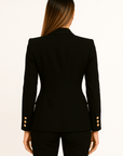 Delaney Tailored Gold Button Blazer