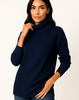 Lina Oversized Turtleneck Knit Sweater