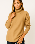 Lina Oversized Turtleneck Knit Sweater