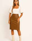 Soft Off-White Knit Crop Top
