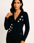 Lumi Navy Winter Knit Cardigan