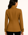 Camel A-Line Twill Peacoat
