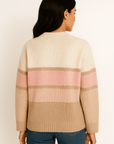Romy Pink Ribbed Button Cardigan