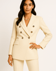 Cream Tweed Cropped Blazer
