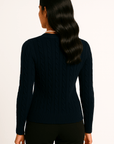 Lumi Navy Winter Knit Cardigan