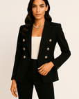 Verona Black Textured Blazer