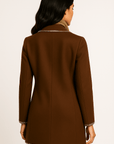 Maeve Chocolate Textured Cardigan