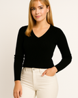 Clara Slim Fit V-Neck Sweater