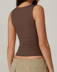 Square Neck Double-Layer Tank