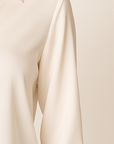 Lunara Satin Button-Up Blouse