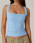 Square Neck Double-Layer Tank