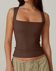 Square Neck Double-Layer Tank