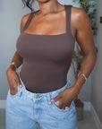 Square Neck Double-Layer Tank
