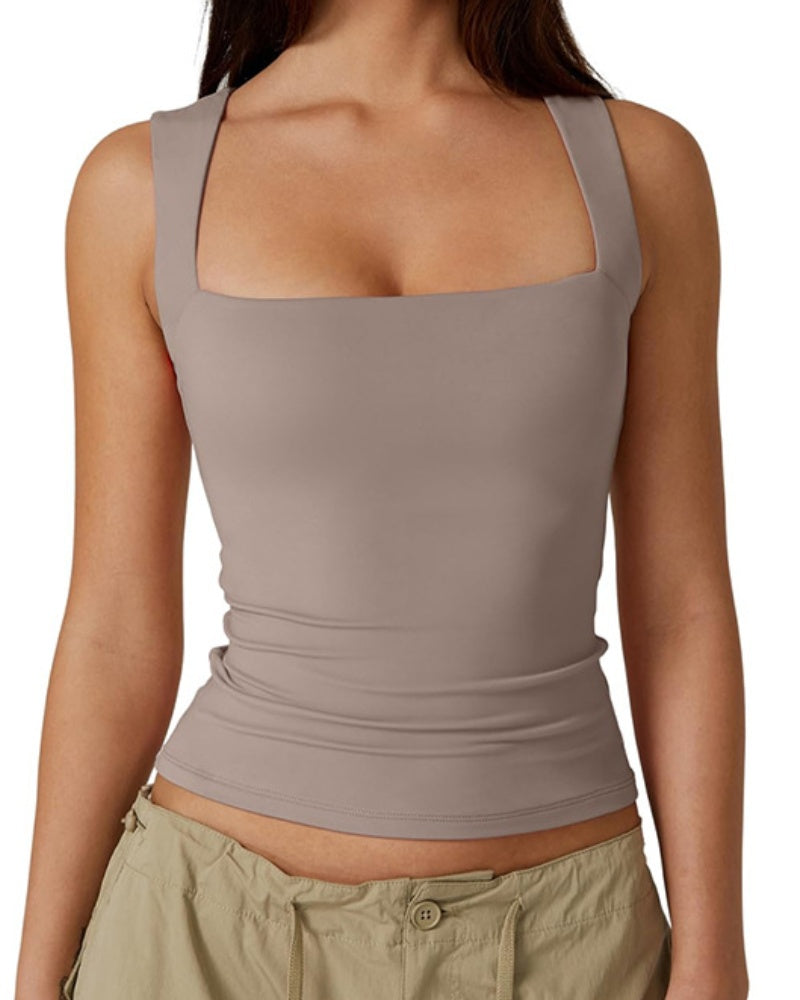 Square Neck Double-Layer Tank