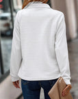 Esme Zippered V-Neck Knit Sweater