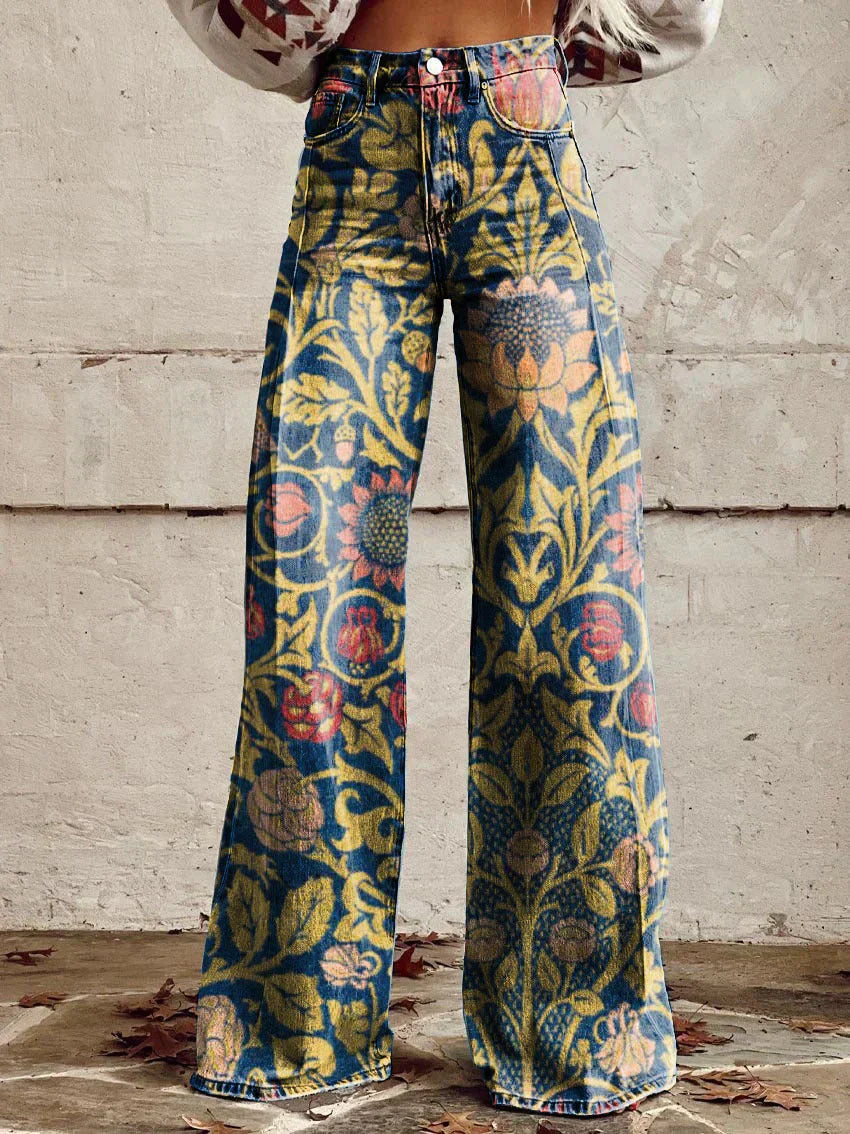 Isla Floral Wide-Leg Pants