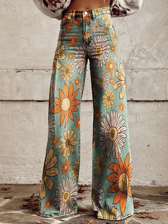 Isla Floral Wide-Leg Pants