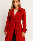 Aurelle Double-Breasted Trench Coat