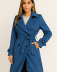 Aurelle Double-Breasted Trench Coat