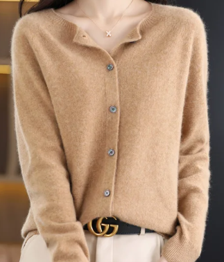 Liora Merino Wool Button Cardigan
