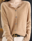 Liora Merino Wool Button Cardigan