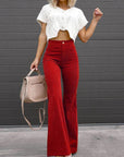 Briana Flared Corduroy Pants | Trendy comfortable bell-bottom pants