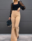 Briana Flared Corduroy Pants | Trendy comfortable bell-bottom pants