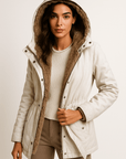 Cambria Belted Faux Fur Hooded Parka
