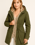 Cambria Belted Faux Fur Hooded Parka